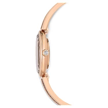 Ročna ura Crystal Rock Oval, Izdelano v Švici, Kristalna zapestnica, Siva, Prevleka v rožnato zlatem odtenku - Swarovski, 5656857