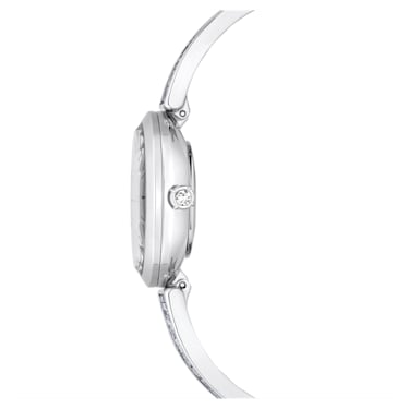Relógio Crystal Rock Oval, Fabrico suíço, Pulseira de metal, Prata, Aço inoxidável - Swarovski, 5656881