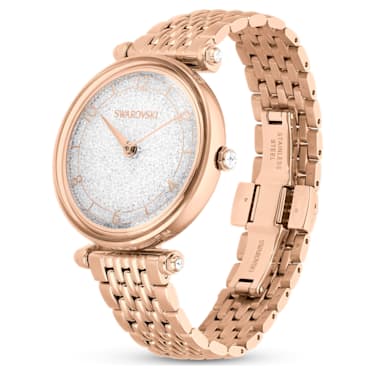 Crystalline Wonder watch, Swiss Made, Metal bracelet, Rose gold tone, Rose gold-tone finish - Swarovski, 5656911