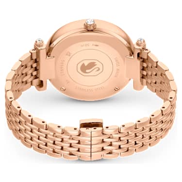 Zegarek Crystalline Wonder, Swiss Made, Metalowa bransoleta, W odcieniu różowego złota, Powłoka w odcieniu różowego złota - Swarovski, 5656911