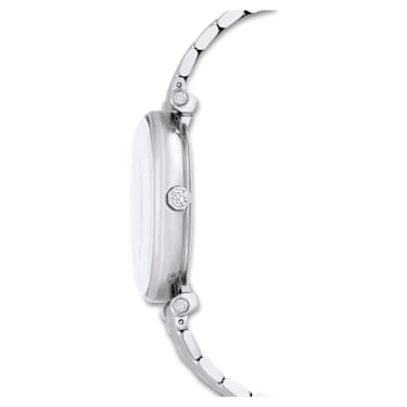 Crystalline Wonder watch, Swiss Made, Metal bracelet, Silver tone 