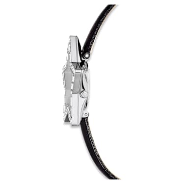 Symbolica Star Uhr, Schweizer Produktion, Stern, Lederarmband, Weiß, Edelstahl - Swarovski, 5656952