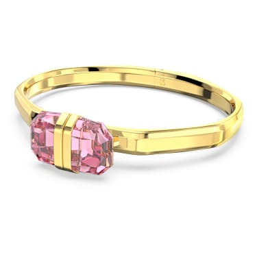 Lucent bangle, Magnetic closure, Pink, Gold-tone plated - Swarovski, 5657290
