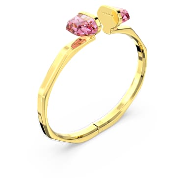 Lucent bangle, Magnetic closure, Pink, Gold-tone plated - Swarovski, 5657290
