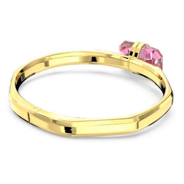 Lucent bangle, Magnetic closure, Pink, Gold-tone plated - Swarovski, 5657290