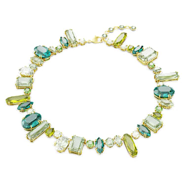 Gema 項鏈, 混合式切割, 綠色, 鍍金色色調 - Swarovski, 5657388
