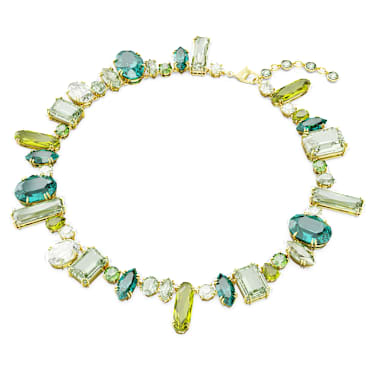 Gema 項鏈, 混合式切割, 綠色, 鍍金色色調 - Swarovski, 5657388