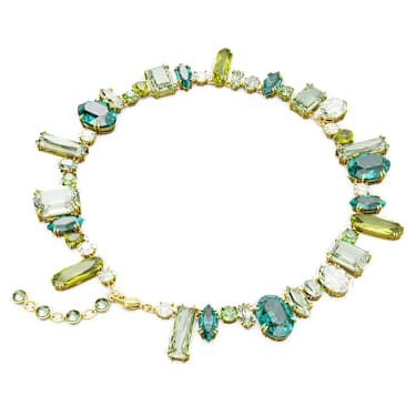 Gema 項鏈, 混合式切割, 綠色, 鍍金色色調 - Swarovski, 5657388