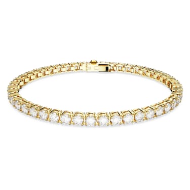 Amazon.com: FINELOVE White Gold-Plated Tennis Bracelets for Women: 3mm  Cubic Zirconia | 6.5 Inch: Clothing, Shoes & Jewelry