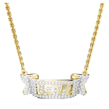 Volta Love necklace White Gold tone plated Swarovski