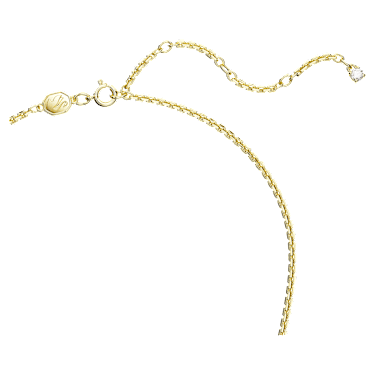 Volta Love necklace, White, Gold-tone plated | Swarovski