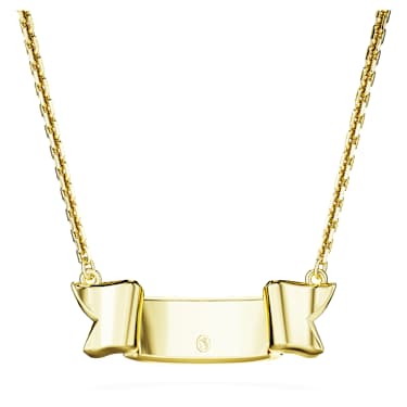 Volta Love necklace, White, Gold-tone plated | Swarovski