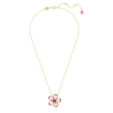 Idyllia 链坠, 花朵, 小号, 粉红色, 镀金色调 - Swarovski, 5657875
