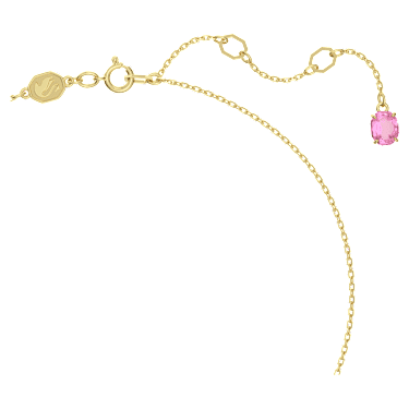 Idyllia 鏈墜, 花朵, 細碼, 粉紅色, 鍍金色色調 - Swarovski, 5657875