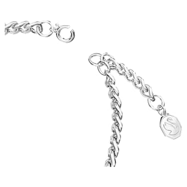 Father's Day - Dad bracelet, White, Rhodium plated - Swarovski, 5658330