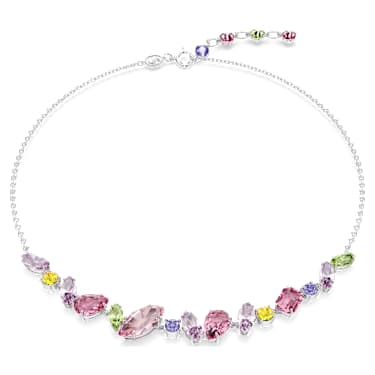 Gema 네크리스, 믹스 컷, 멀티컬러, 로듐 플래팅 - Swarovski, 5658398