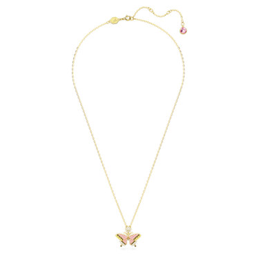 Idyllia จี้สร้อยคอ, ผีเสื้อ, หลากสี, เคลือบโทนสีทอง - Swarovski, 5658857