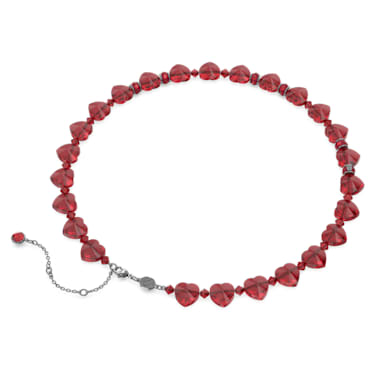 Red Oval Glass Beads - 75 Pieces