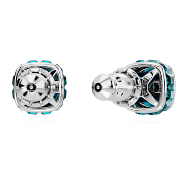 Birthstone bedugós fülbevaló, Négyzet metszéses, December, Kék, Ródium bevonattal - Swarovski, 5660796