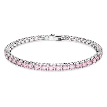 Zapestnica Matrix Tennis, Okrogli rez, Roza, Prevleka iz rodija - Swarovski, 5660913