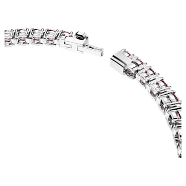Bracelet Matrix Tennis, Taille ronde, Rose, Métal rhodié - Swarovski, 5660913