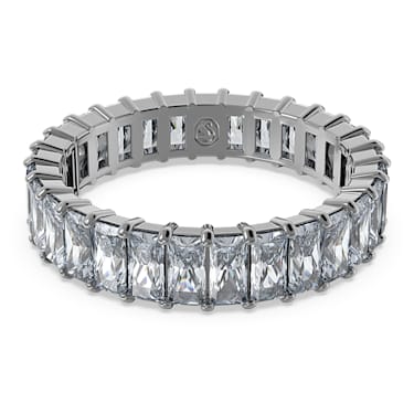 18K White Gold 4.31ct Baguette Diamond Half Eternity Ring – Shyne Jewelers™