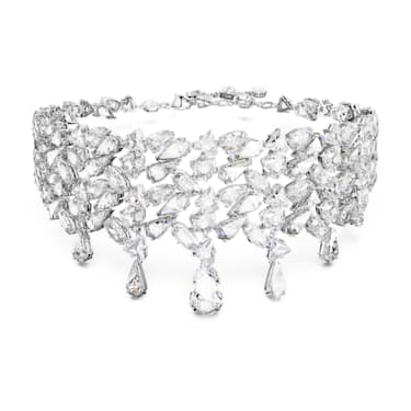 Mesmera Halsband, Verschiedene Schliffe, Weiß, Rhodiniert - Swarovski, 5661523