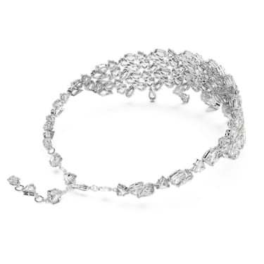 Mesmera Halsband, Verschiedene Schliffe, Weiß, Rhodiniert - Swarovski, 5661523