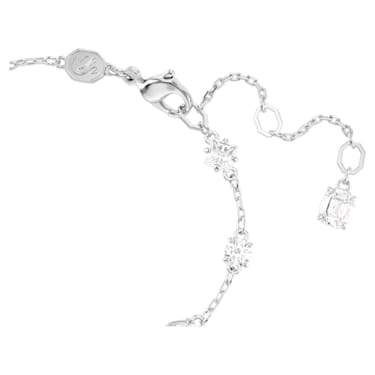 Mesmera 手鏈, 混合式切割，分散設計, 白色, 鍍白金色 - Swarovski, 5661530