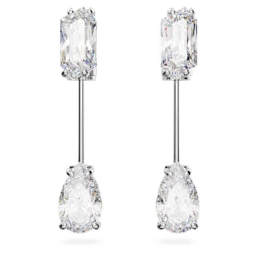 Silver Swarovski Zirconia Dangle Earrings – DeGrandpre Jewelers