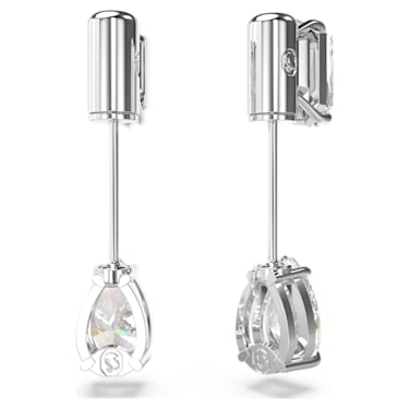 Orecchini a barra Mesmera, Taglio misto, Bianchi, Placcato rodio - Swarovski, 5661682