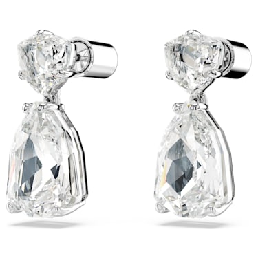 Pendants d'oreilles Mesmera, Tailles variées, Blanches, Métal rhodié - Swarovski, 5661683