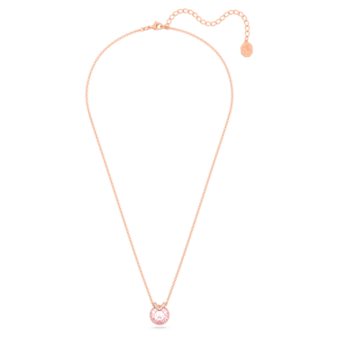 Bella V Anhänger, Rundschliff, Rosa, Roségold-Legierungsschicht - Swarovski, 5662088