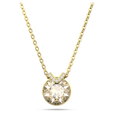 Bella V Anhänger, Rundschliff, Goldfarben, Goldlegierungsschicht - Swarovski, 5662091