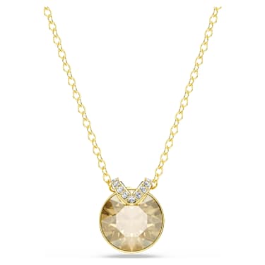 Pendente Bella V, Taglio Round, Tono dorato, Finitura oro 18K - Swarovski, 5662091