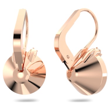 Pendants d'oreilles Bella V, Taille ronde, Rose, Placage de ton or rosé - Swarovski, 5662114