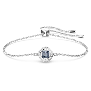 สร้อยข้อมือ Una Angelic, เจียระไนทรงสี่เหลี่ยมจัตุรัส, น้ำเงิน, เคลือบโรเดียม - Swarovski, 5662141