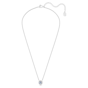 Angelic Halskette, Kissenschliff, Blau, Rhodiniert - Swarovski, 5662142
