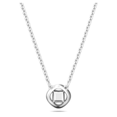 Una Angelic 네크리스, 스퀘어 컷, 블루, 로듐 플래팅 - Swarovski, 5662142