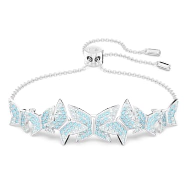 Braccialetto Idyllia Lilia, Farfalla, Blu, Placcato rodio - Swarovski, 5662184