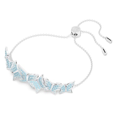 Braccialetto Idyllia Lilia, Farfalla, Blu, Placcato rodio - Swarovski, 5662184