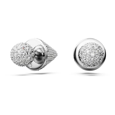 Sublima スタッドピアス, 月, ホワイト, ロジウム・プレーティング | Swarovski