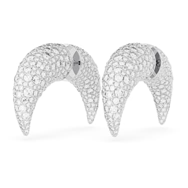 Sublima Ohrstecker, Mond, Groß, Weiß, Rhodiniert - Swarovski, 5662285