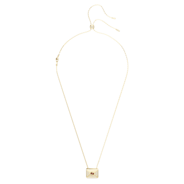 Letra necklace, Love letter, Multicolored, Gold-tone plated | Swarovski