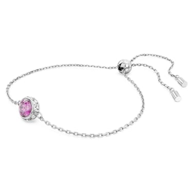 Bracelet Chroma, Taille ronde, Violet, Métal rhodié - Swarovski, 5662916