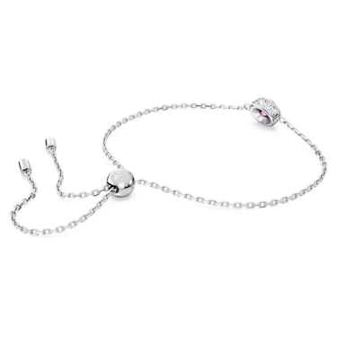 Bracelet Chroma, Taille ronde, Violet, Métal rhodié - Swarovski, 5662916