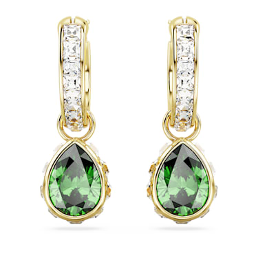 4 CT Marquise Cut Green Emerald Drop/Dangal Halo Earrings 925 Sterling –  atjewels.in
