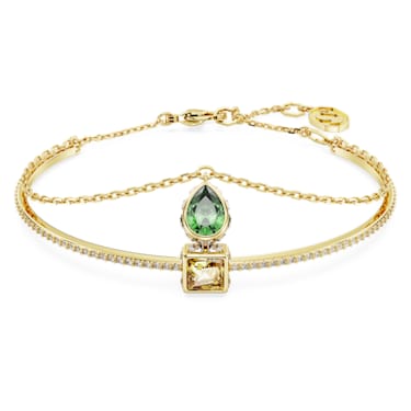 Bracelet-jonc Chroma, Tailles variées, Multicolore, Placage de ton or - Swarovski, 5662924