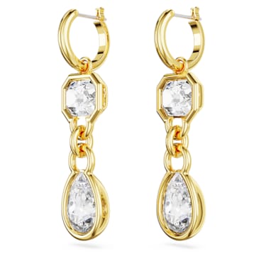 Pendientes Imber, Tallas mixtas, Blancos, Baño tono oro - Swarovski, 5663265