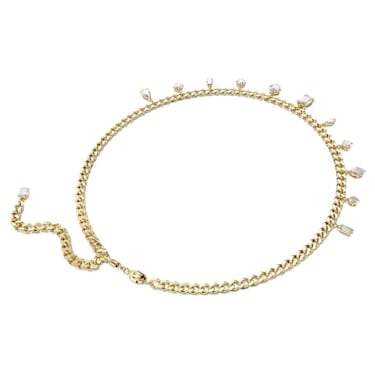 Imber Halskette, Verschiedene Schliffe, Weiß, 18K Goldbeschichtet - Swarovski, 5663338